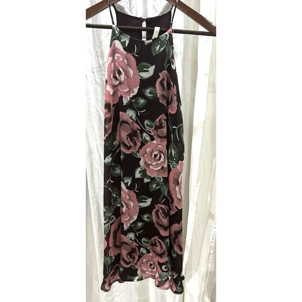 Sheath Dress Size M Brown Floral Feminine Romantic Dainty Dressy Wedding Party
